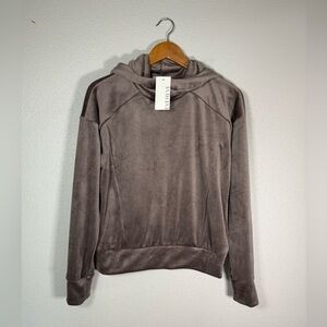 NWT! EVEREVE Coco Velour Hoodie Mink Brown Size XS / EXTRA SMALL $88 R36